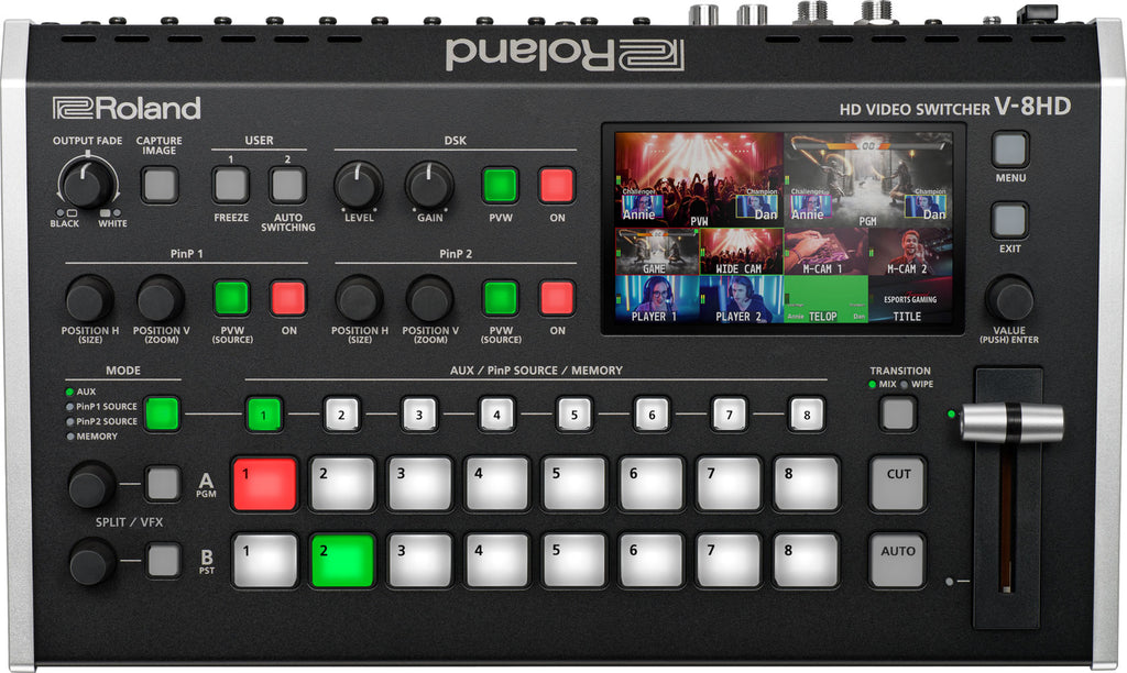 Roland V-8HD 8-Channel HDMI Video Switcher with Multiview and Audio Mixer