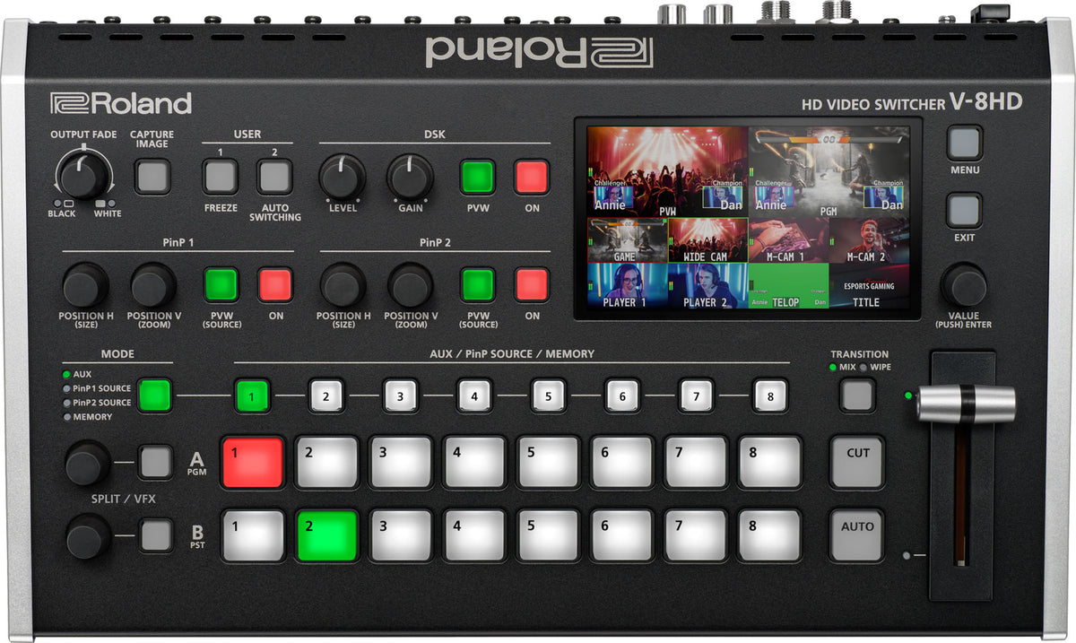 Roland V-8HD 8-Channel HDMI Video Switcher with Multiview and Audio Mixer