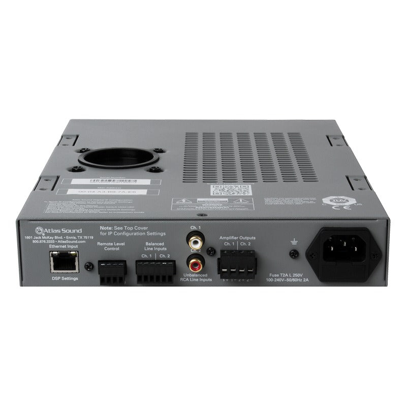 AtlasIED DPA-102PM 2-Channel Networkable 200-Watt, 4Ω Power Amplifier