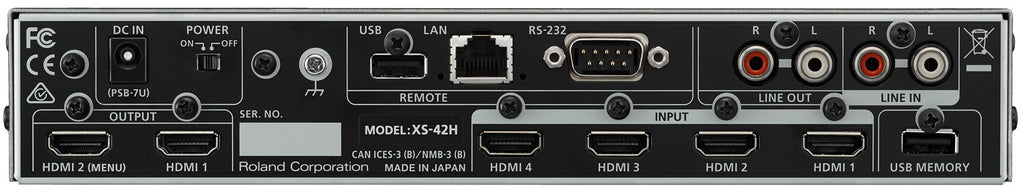 Roland XS-42H 4×2 HDMI Matrix Switcher for Meeting Rooms