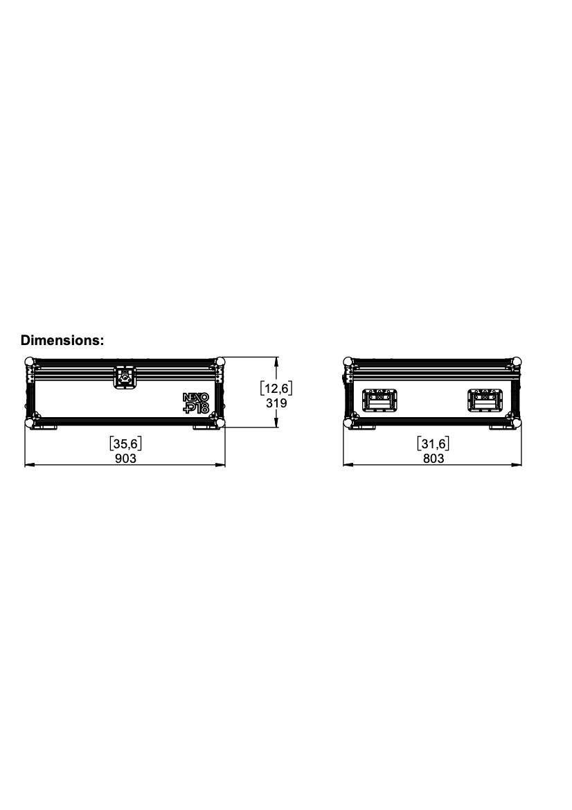 NEXO PNT-ACC18 Flight Case for P18 Accessories