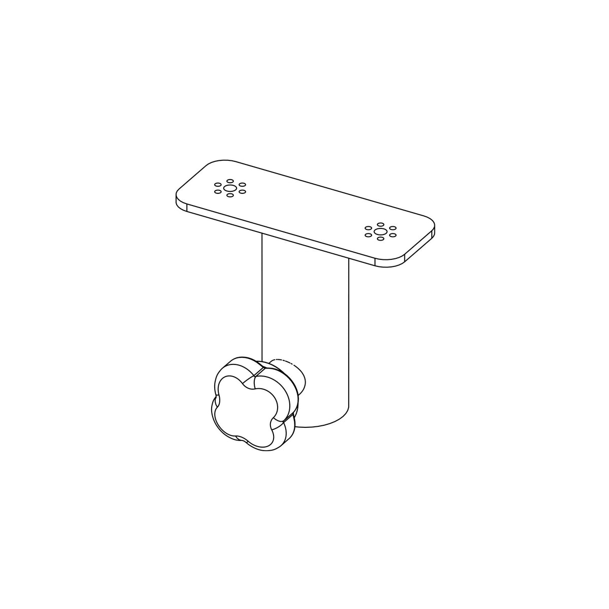 NEXO VNU-PLADAPT pole adapter, line drawing