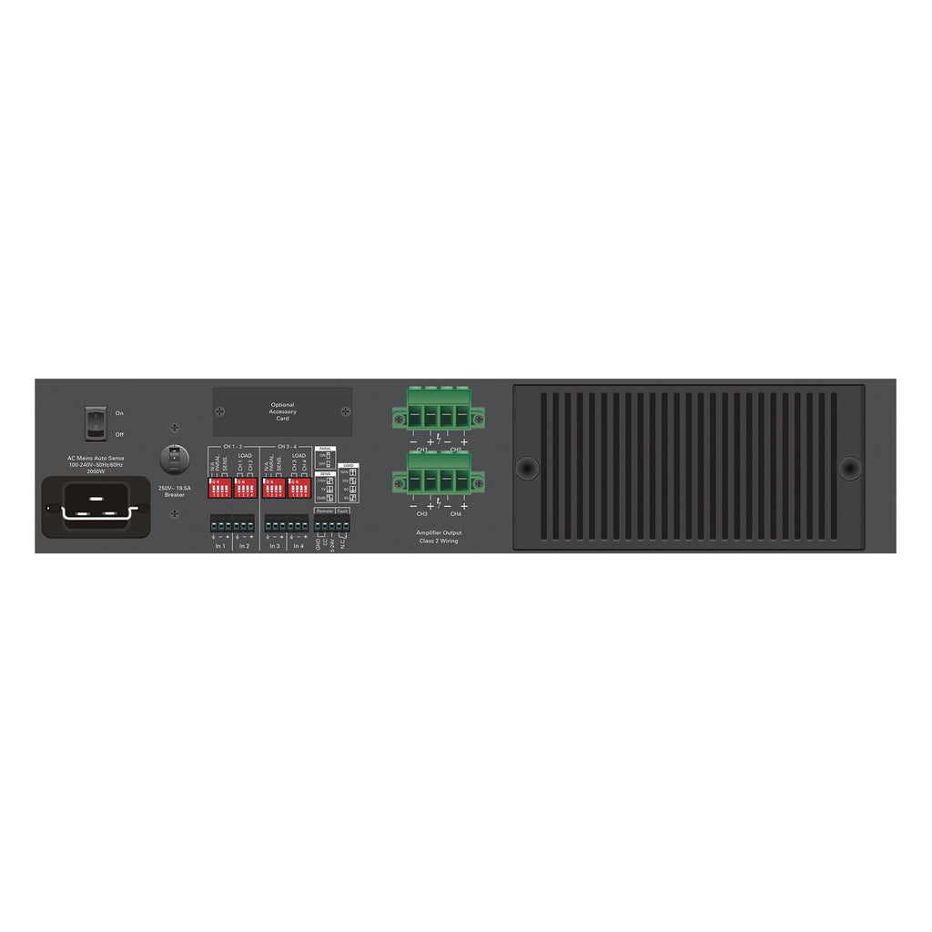 AtlasIED HPA2604 2600W HPA Series Four Channel Commercial Amplifier