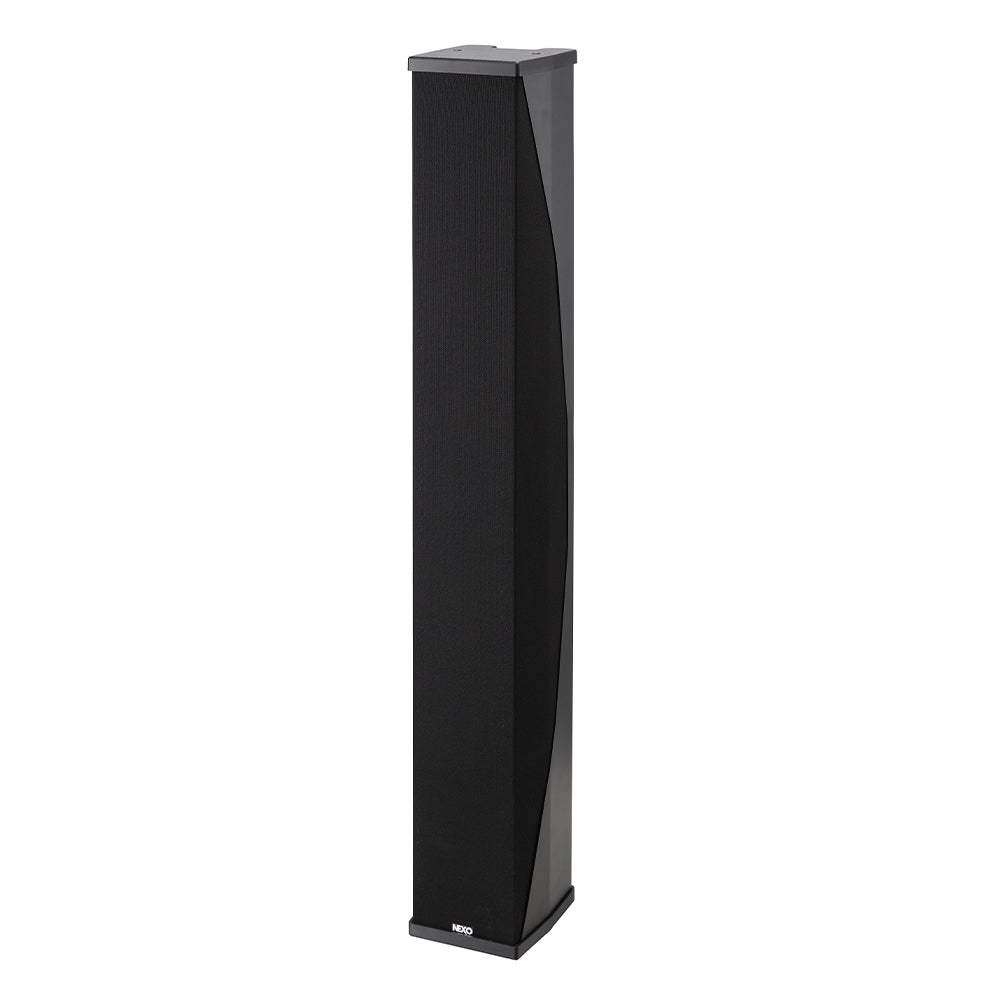 NEXO ID84L column bass speaker in black, angled front view