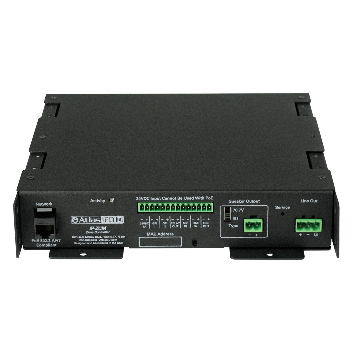 AtlasIED IP-ZCM PoE+ IP-to-Analog Gateway with Integrated Amplifier