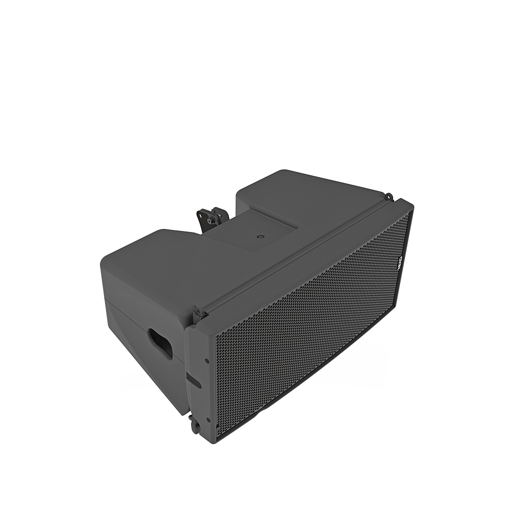 NEXO GEO M12 line array module, angled view from above