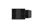 NEXO L20 subwoofer in black, front and angled views on grey