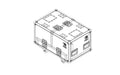 NEXO GMT-3CASEM10 flight case for three GEO M10 modules, line drawing