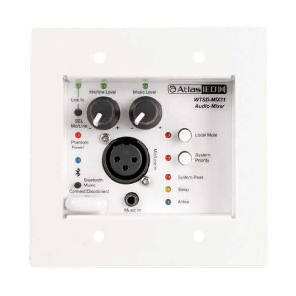 AtlasIED WTSD-MIX31K Indoor/Outdoor Analog Wall Mixer with Optional Dante®
