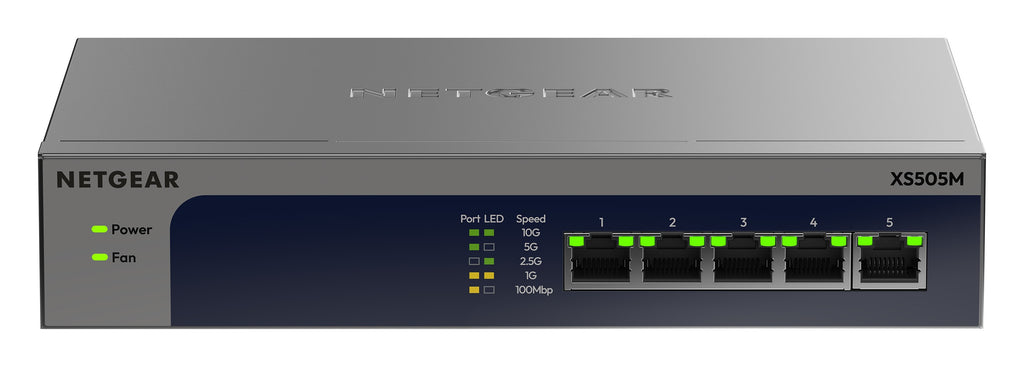 Netgear XS505M 5-Port 10G/Multi-Gig Ethernet Unmanaged Switch