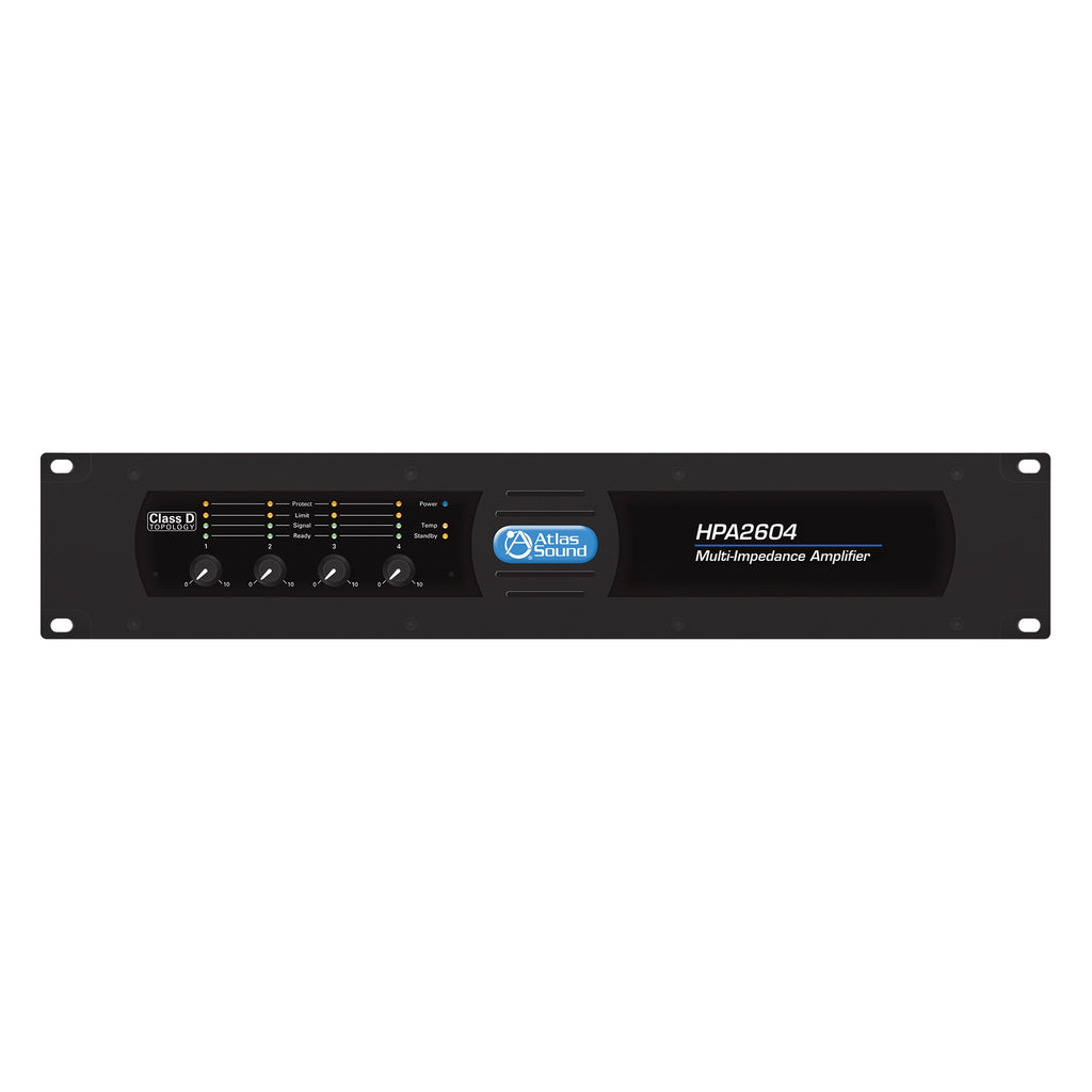 AtlasIED HPA2604 2600W HPA Series Four Channel Commercial Amplifier