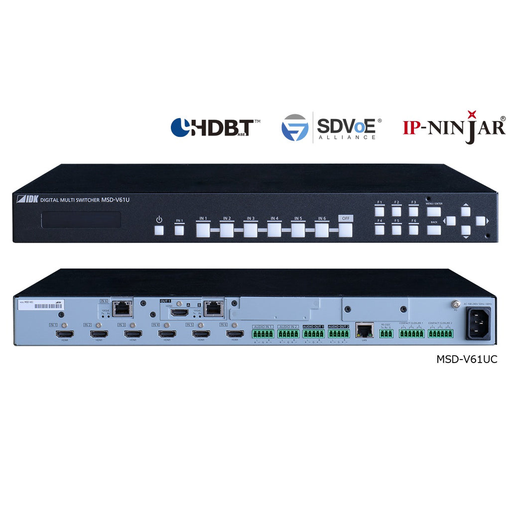 IDK MSD-V61UC 4K@60 Switcher 6 Inputs/1 Output SDVoE