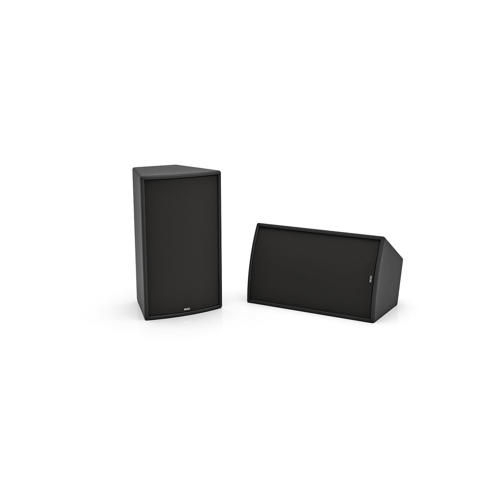 NEXO ePS10 installation speaker in black, upright and horizontal