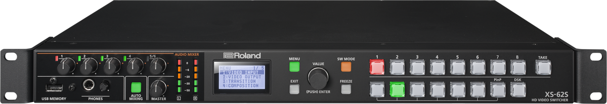 Roland XS-62S 6-Channel Presentation Mixer & Matrix Switcher with SDI/HDMI I/O and Audio