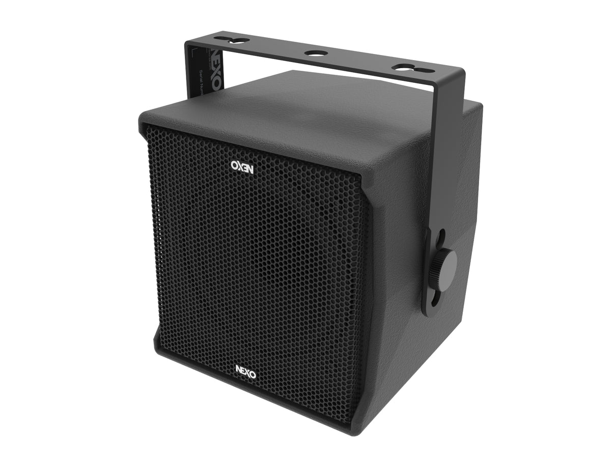 NEXO ID14 compact speaker on its U-bracket