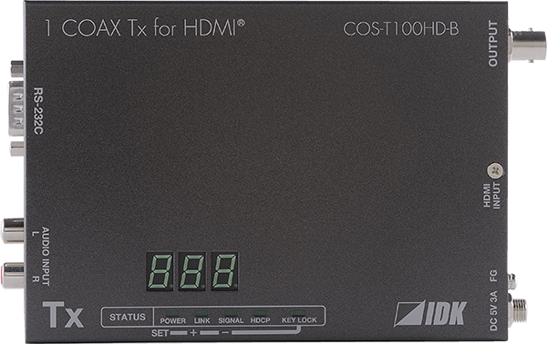 IDK COS-T100HD-B HDMI Coaxial Cable Transmitter