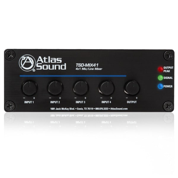 AtlasIED TSD-MIX41 4 x 1 Mic/Line Mixer