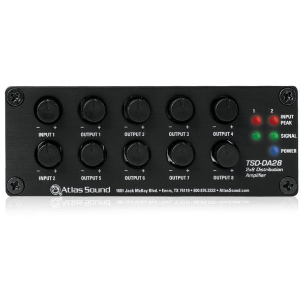 AtlasIED TSD-DA28 2 x 8 Audio Distribution Amplifier