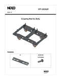 NEXO STT-DCOUP coupling rod for STM dollies, information sheet with drawings