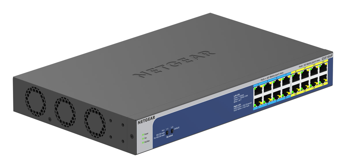 Netgear GS516UP 16-Port Switch PoE++ (380W)