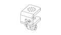 NEXO VNI-WMADAPT wall mount adapter, line drawing