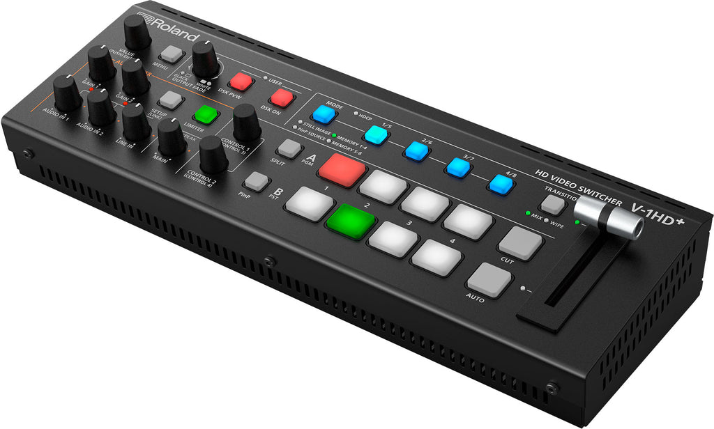 Roland V-1HD+ 4-Channel HDMI Switcher with Audio Mixer and Mic Preamps