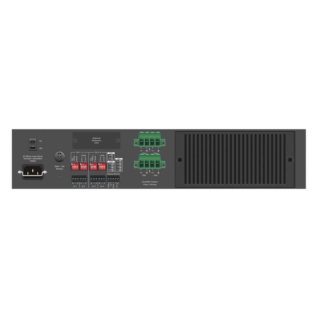 AtlasIED HPA1204 1200W HPA Series Four Channel Commercial Amplifier