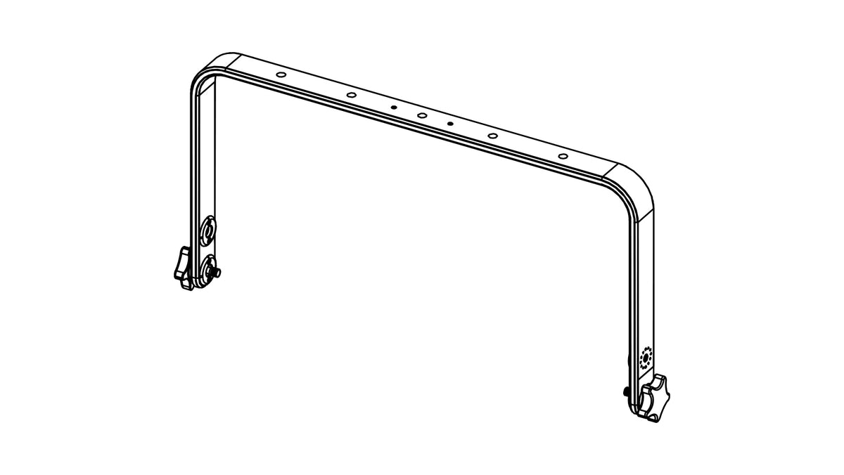 NEXO VNU-HBRK600 horizontal bracket, 600 mm, line drawing