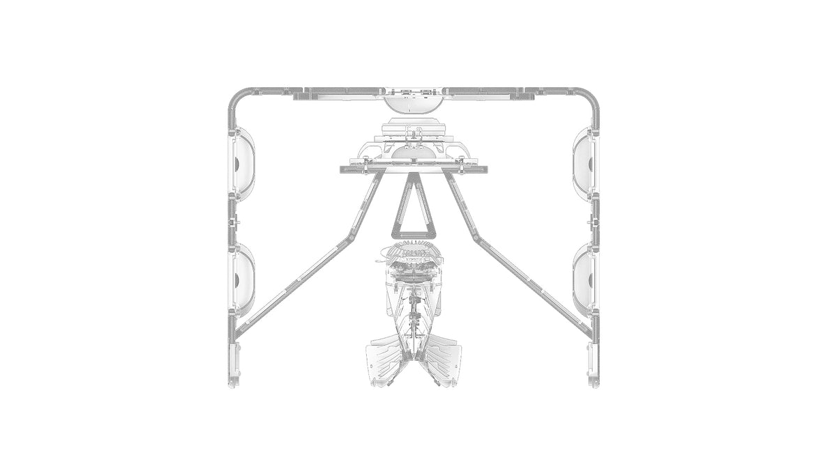 NEXO Alpha+ M210 module, cutaway drawing of the hybrid horn-loaded design