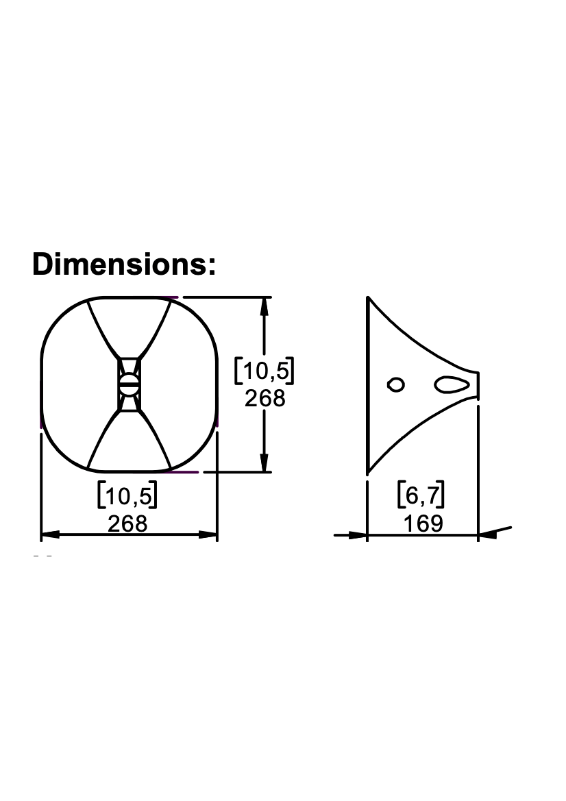 NEXO PNU-P18FLG9040 90°x40° Flange Dispersion Adapter for P18