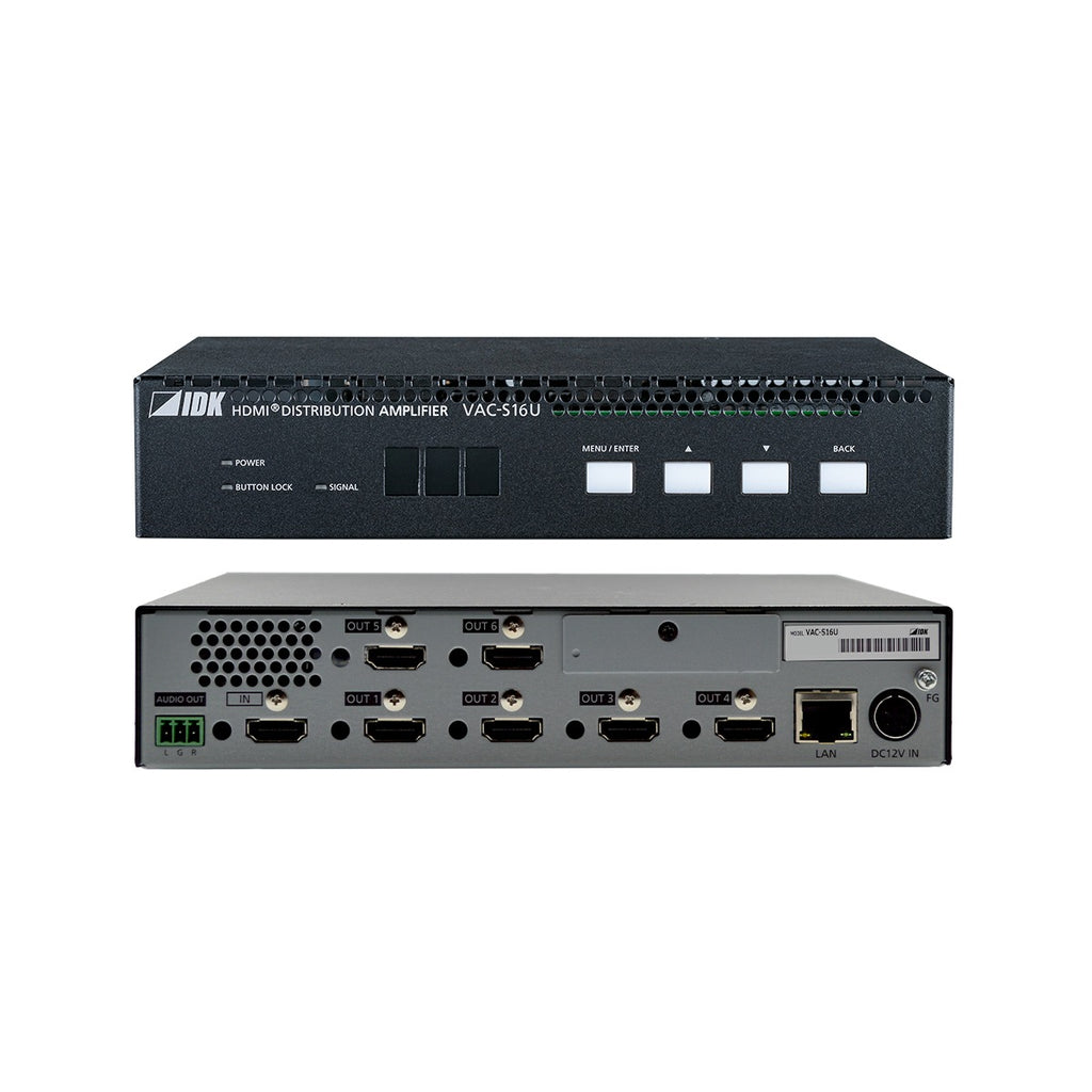 IDK VAC-S16U 4K@60 HDMI Distribution Amplifier, 1 Input & 6 Outputs