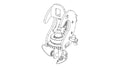 NEXO VNT-TCBRK3551 rotary truss clamp, line drawing
