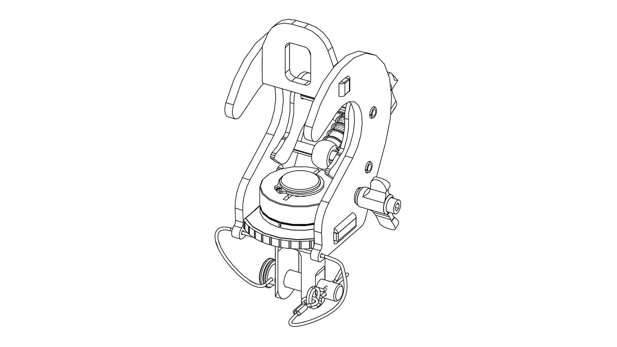 NEXO VNT-TCBRK3551 rotary truss clamp, line drawing