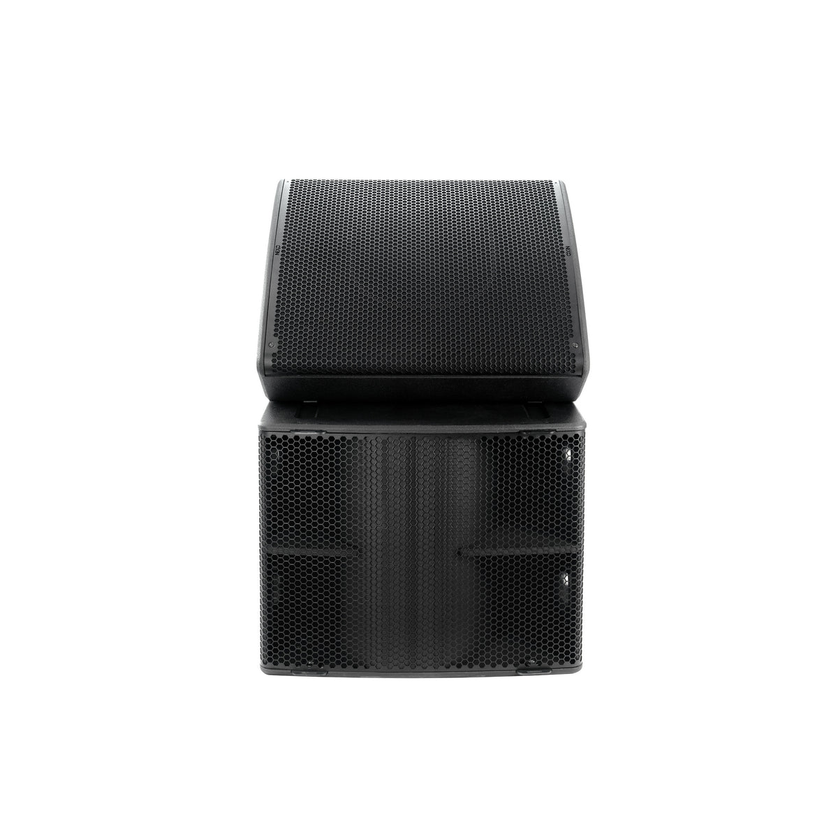 NEXO P18 as a floor monitor on top of an L18 subwoofer, front view