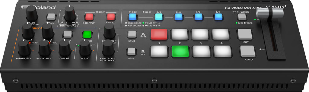 Roland V-1HD+ 4-Channel HDMI Switcher with Audio Mixer and Mic Preamps