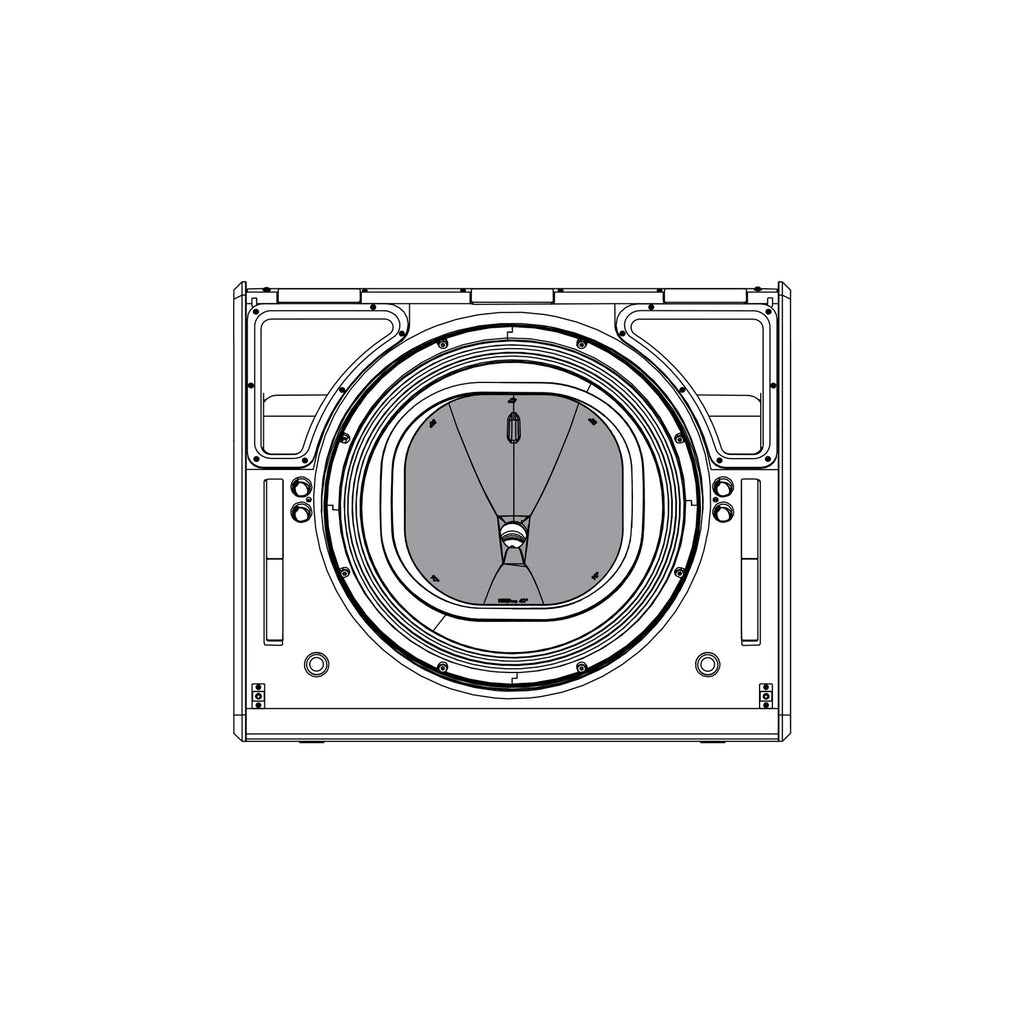 NEXO PNU-P18FLGPS PS dispersion flange fitted in a P18, front line drawing