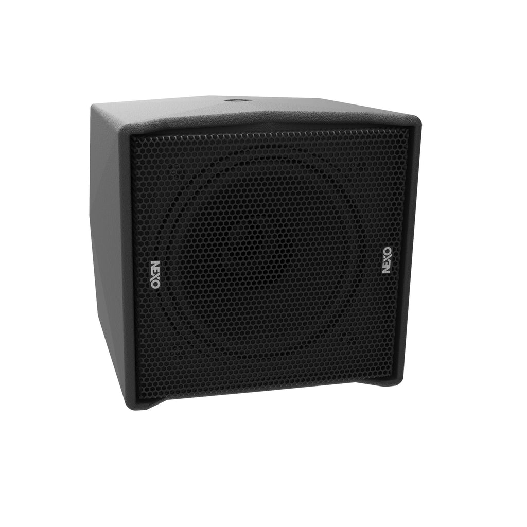 NEXO ID14 compact speaker in black, angled front view