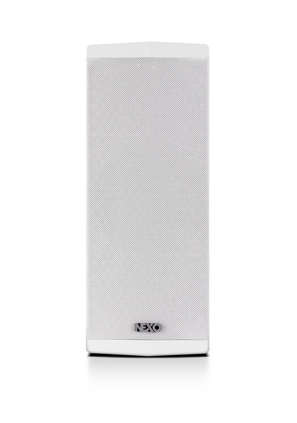 NEXO ID24 compact speaker, installation version in white, front view in vertical orientation