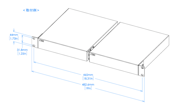 IDK RM-44D Rack Mounting Hardware for 2 Half-Rack Width