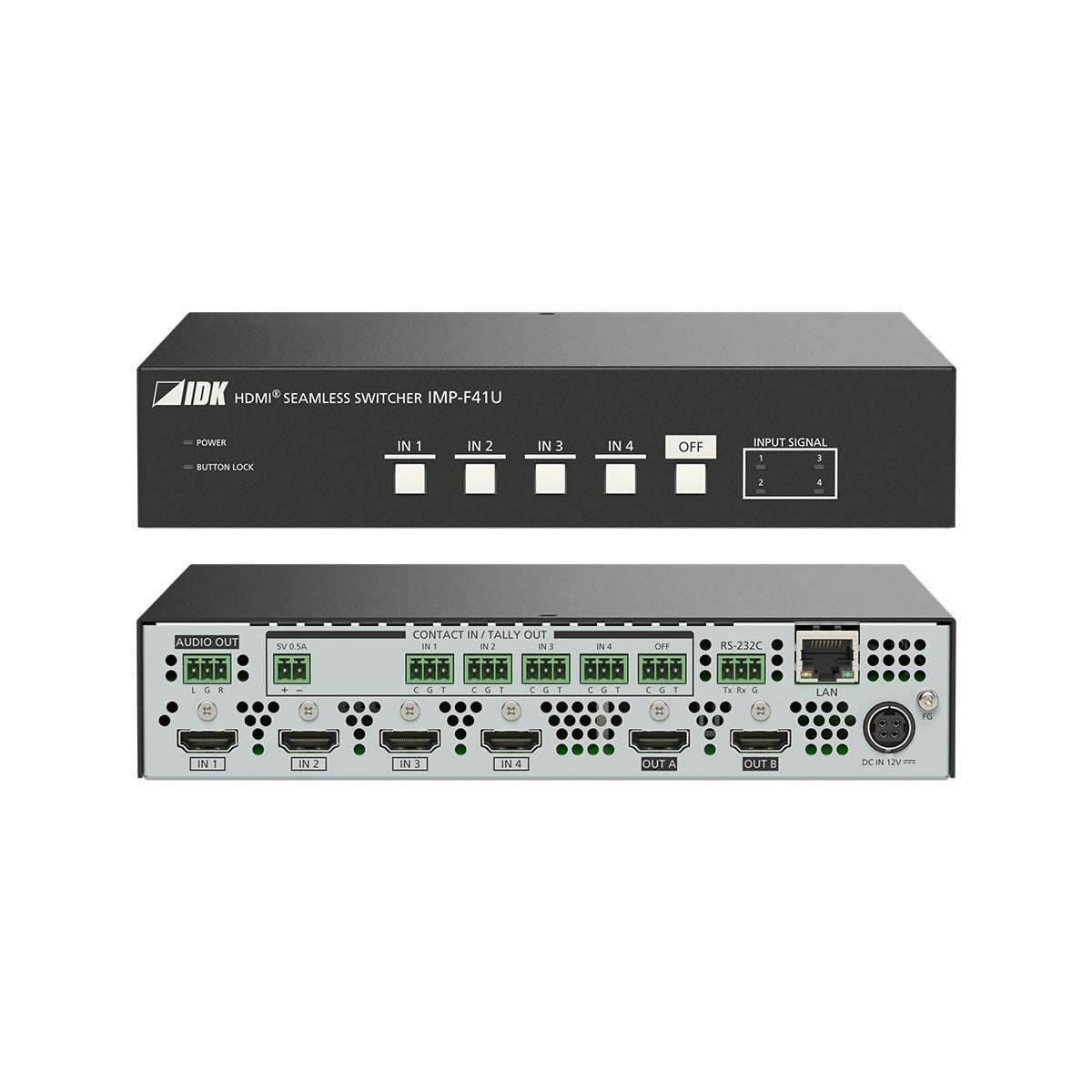 IDK IMP-F41U 4K@60 HDMI Switcher 4 Inputs & 1 Output