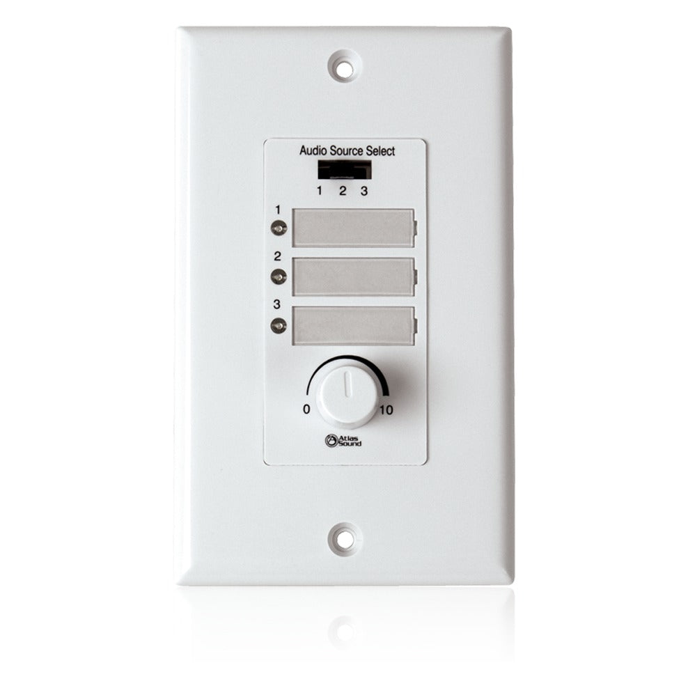 AtlasIED WPD-RISRL Wall Plate Select Swtch Vol Control 10k w Indicator