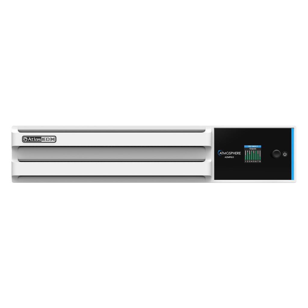 AtlasIED AZMP8-D Atmosphere™ 8-Zone Signal Processor, 1200W Amp & Dante