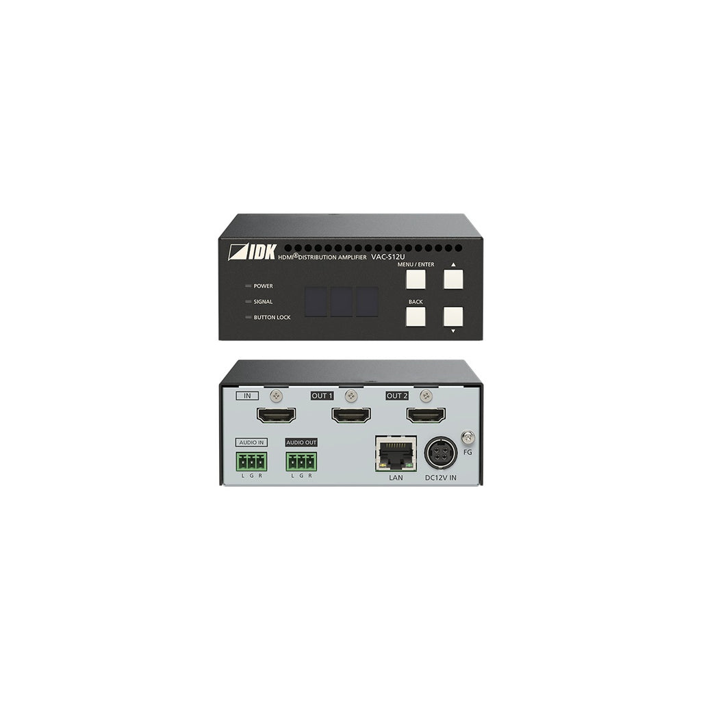 IDK VAC-S12U 4K@60 HDMI Distribution Amplifier, 1 Input & 2 Outputs