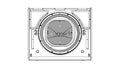 NEXO PNU-P18FLG9040 dispersion flange (90° × 40°) fitted in a P18, front line drawing