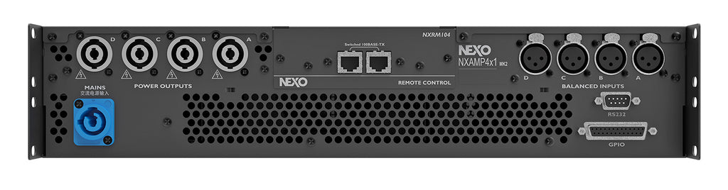 NEXO NXAMP4x1MK2 Powered TD Controller, rear panel