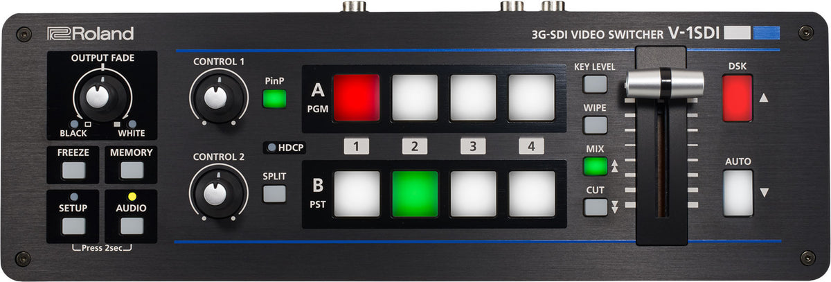 Roland V-1SDI 4-Channel SDI/HDMI Switcher with Scalers and Audio Mixing