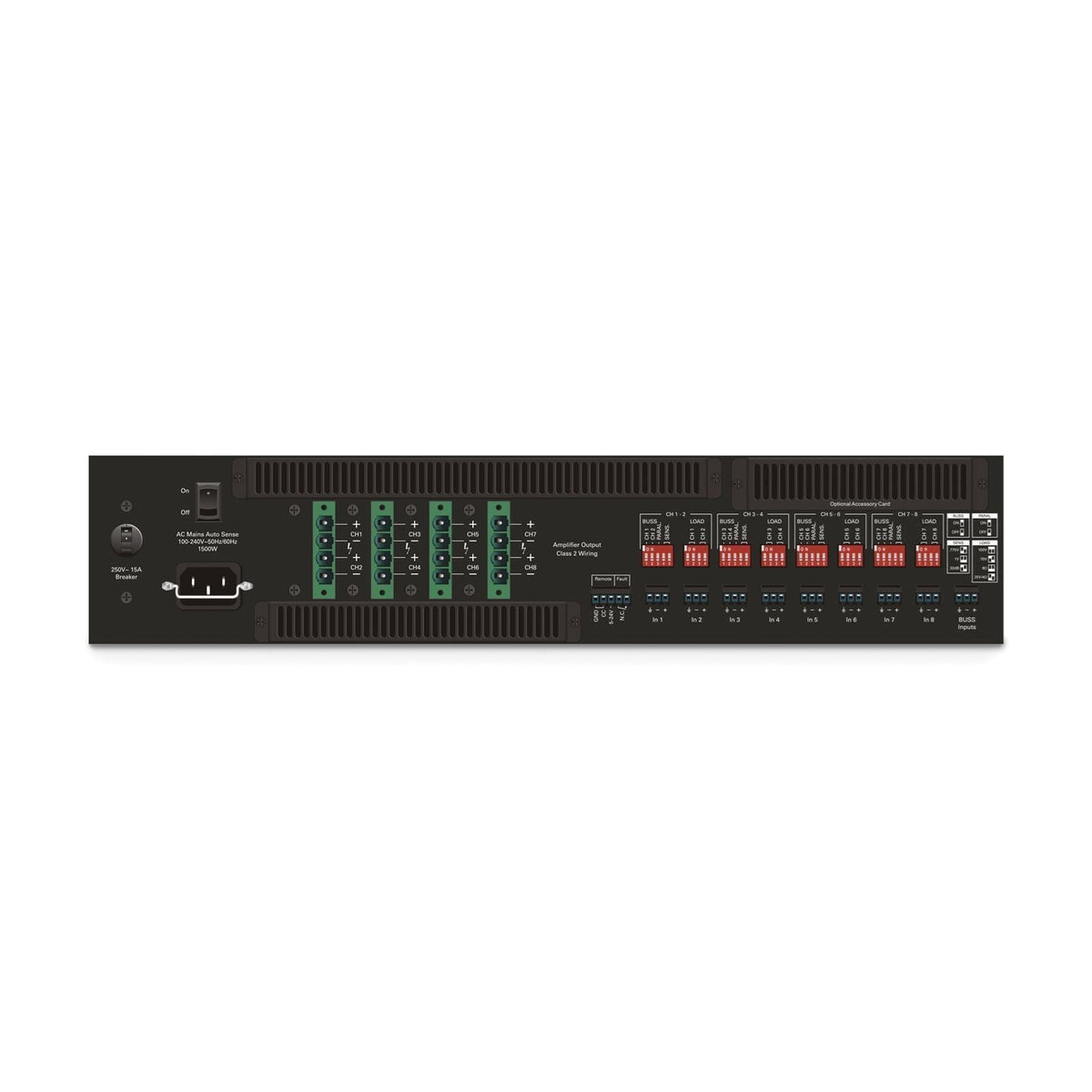 AtlasIED HPA2408 2400W HPA Series Eight Channel Commercial Amplifier