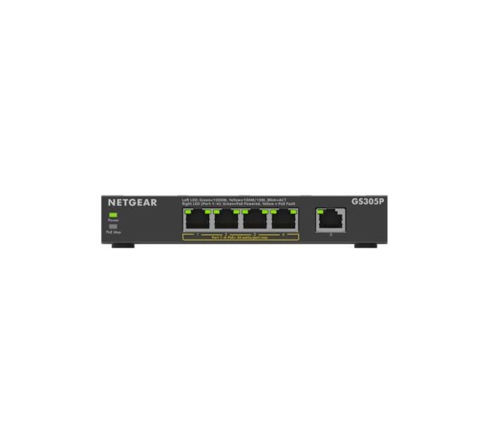 Netgear GS305P 5-Port Gigabit Ethernet Unmanaged Switch with PoE+